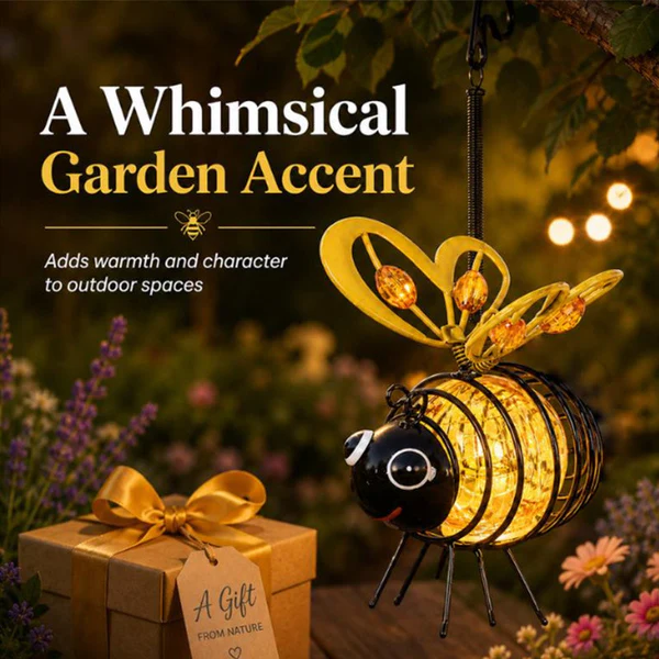 🌙🍃 LIMITED-TIME 50% OFF! Hanging Solar Bee Light – Spread Joy Day and Night 🌞🌜
