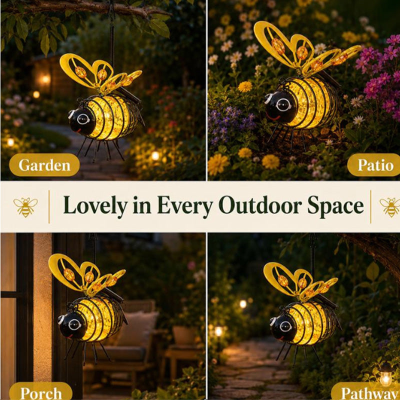 🌙🍃 LIMITED-TIME 50% OFF! Hanging Solar Bee Light – Spread Joy Day and Night 🌞🌜